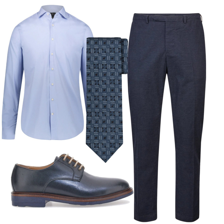 Outfit uomo - Total look #2335709. Stile Business/Elegante per Serata speciale. Abbinamento con camicie, pantaloni, scarpe stringate, cravatte.