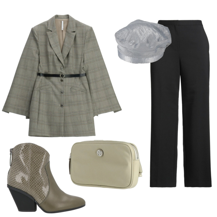 Outfit donna - La moda in strada. per Tutti i giorni. Abbinamento con marsupi, cappelli e berretti, pantaloni, stivaletti texani, vestiti corti.