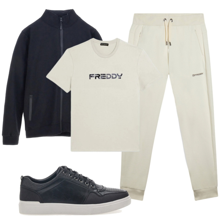 Outfit uomo - Total look #2336036. Stile Casual per Tutti i giorni. Abbinamento con pantaloni, t-shirt, scarpe stringate, felpe.
