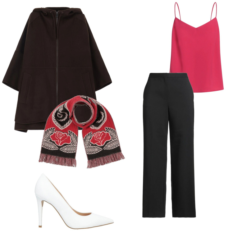 Outfit donna - Rose valentine. per Tutti i giorni. Abbinamento con décolleté, pantaloni, top, sciarpe, cappotti.