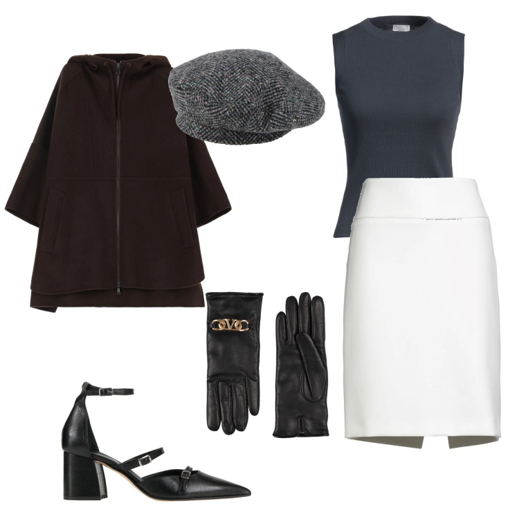 Outfit donna - Elegant and not just romantic. per Tutti i giorni. Abbinamento con minigonne, décolleté, guanti, cappelli e berretti, top, cappotti.