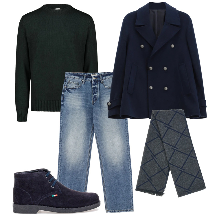 Outfit uomo - Parka passion. Stile Casual per Tutti i giorni. Abbinamento con jeans, cappotti, maglieria, stivali e stivaletti, sciarpe.