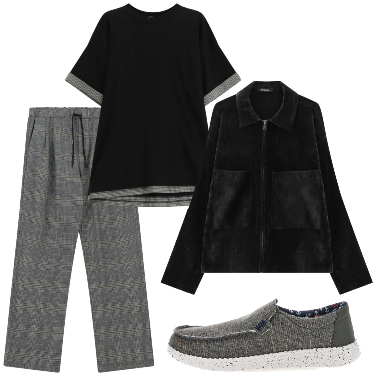 Outfit uomo - Total look #2336516. Stile Trendy per Tutti i giorni. Abbinamento con cappotti, pantaloni, t-shirt, sneakers.