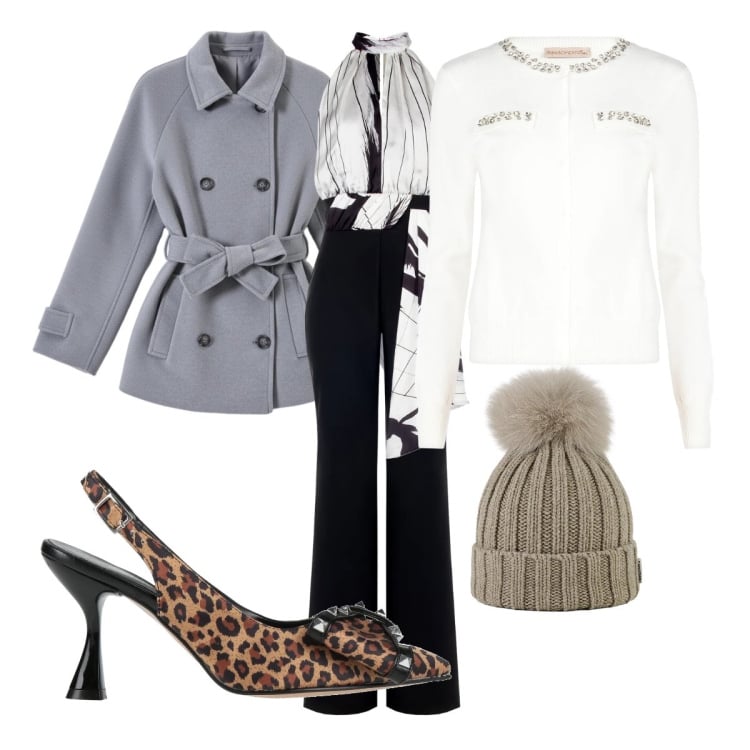 Outfit donna - Unica. Stile Trendy per Tutti i giorni. Abbinamento con décolleté, tute, caban, cardigans, berretti.