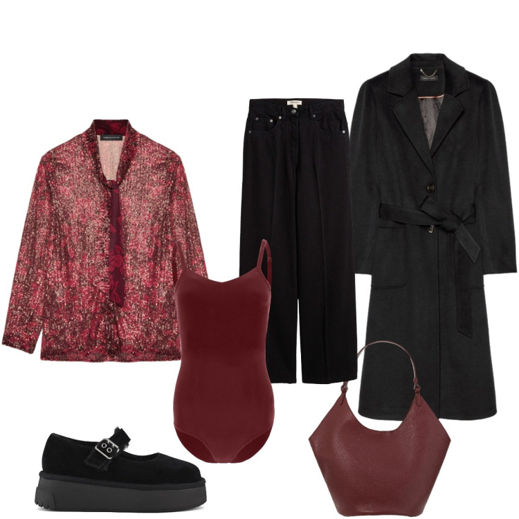 Outfit donna - Serata di San Valentino….tra donne. Stile Chic per Serata fuori. Abbinamento con pantaloni, camicie, cappotti, borse a spalla, body, décolleté.