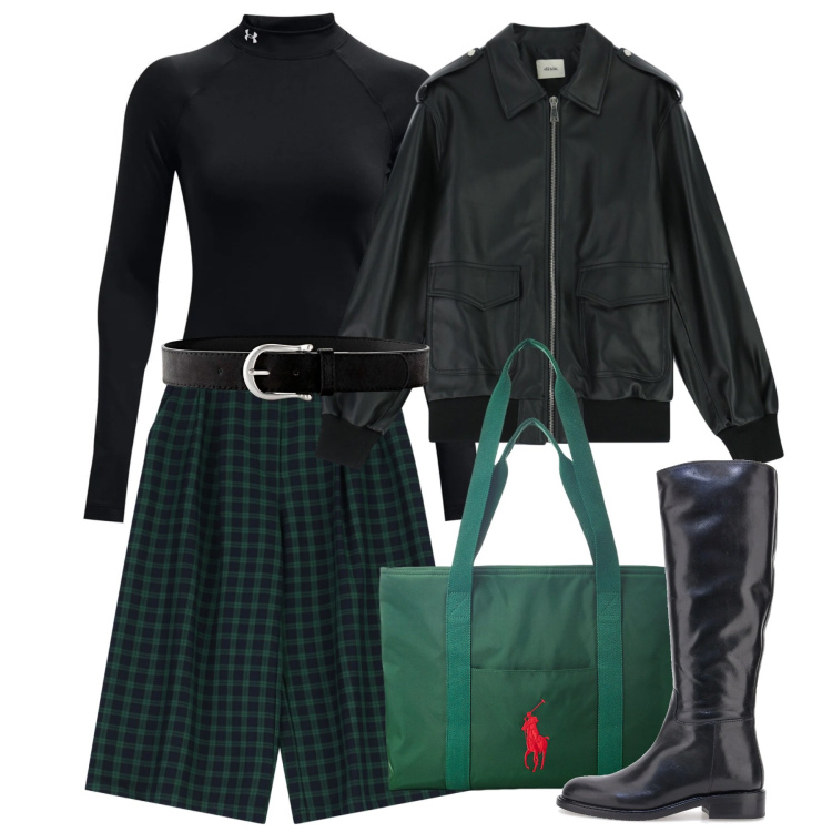 Outfit donna - Febbraio vichy. Stile Bon Ton per Tutti i giorni. Abbinamento con cinture, blazer, shorts, borse tote, pullovers, stivali.