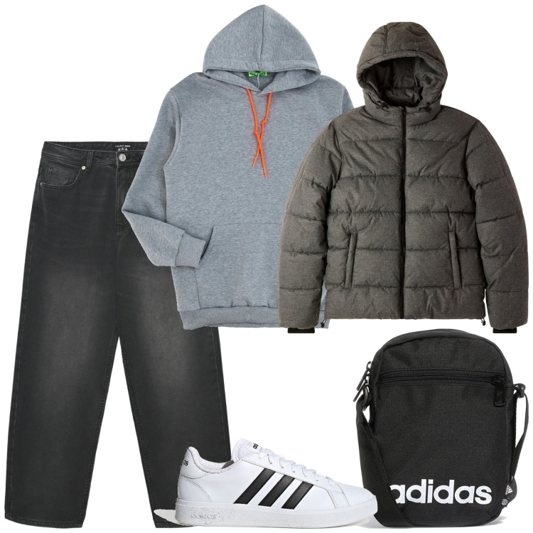 Outfit uomo - Semplicemente casual. Stile Casual per Tutti i giorni. Abbinamento con bomber, jeans dritti, borse sportive, sneakers, felpe con cappuccio.
