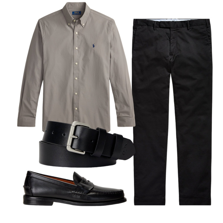 Outfit uomo - Total look #2337557. Stile Business/Elegante per Serata speciale. Abbinamento con scarpe stringate, cinture, pantaloni chino, camicie.