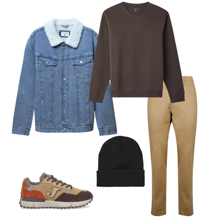 Outfit uomo - Rugged Heritage Weekend. Stile Urban per Tutti i giorni. Abbinamento con giacche, felpe, berretti, pantaloni chino, sneakers.