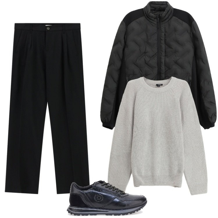 Outfit uomo - Total look #2337744. Stile Urban per Ufficio. Abbinamento con giacche, maglieria, pantaloni, scarpe stringate.