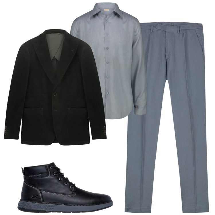 Outfit uomo - Febbraio. Stile Urban per Tutti i giorni. Abbinamento con camicie, pantaloni, stivali e stivaletti, giacche.