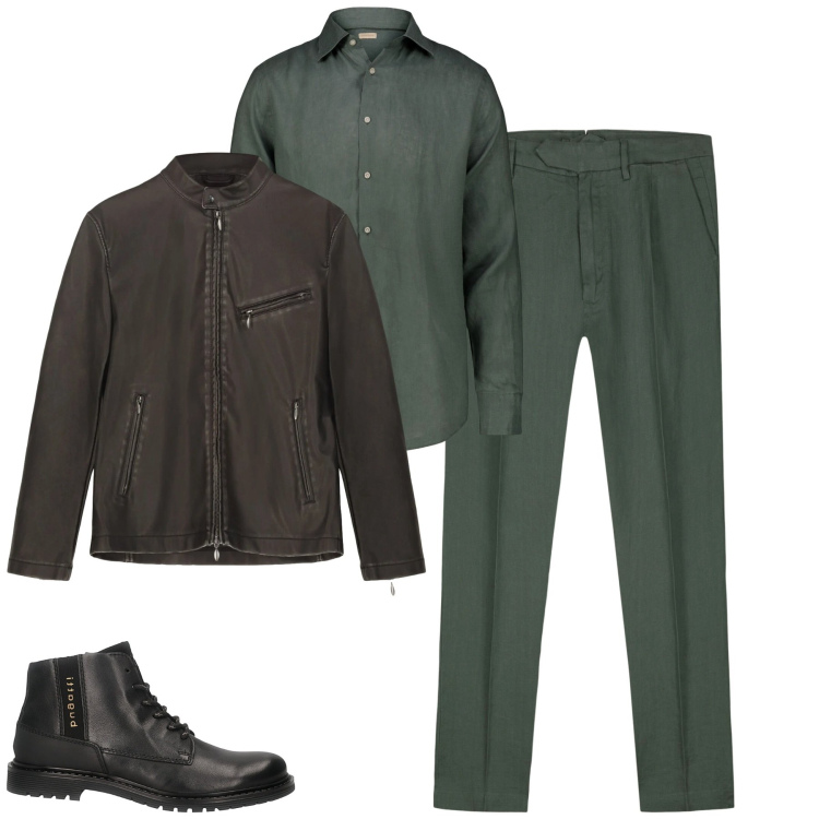 Outfit uomo - Febbraio. Stile Urban per Tutti i giorni. Abbinamento con camicie, pantaloni, giacche, stivali e stivaletti.