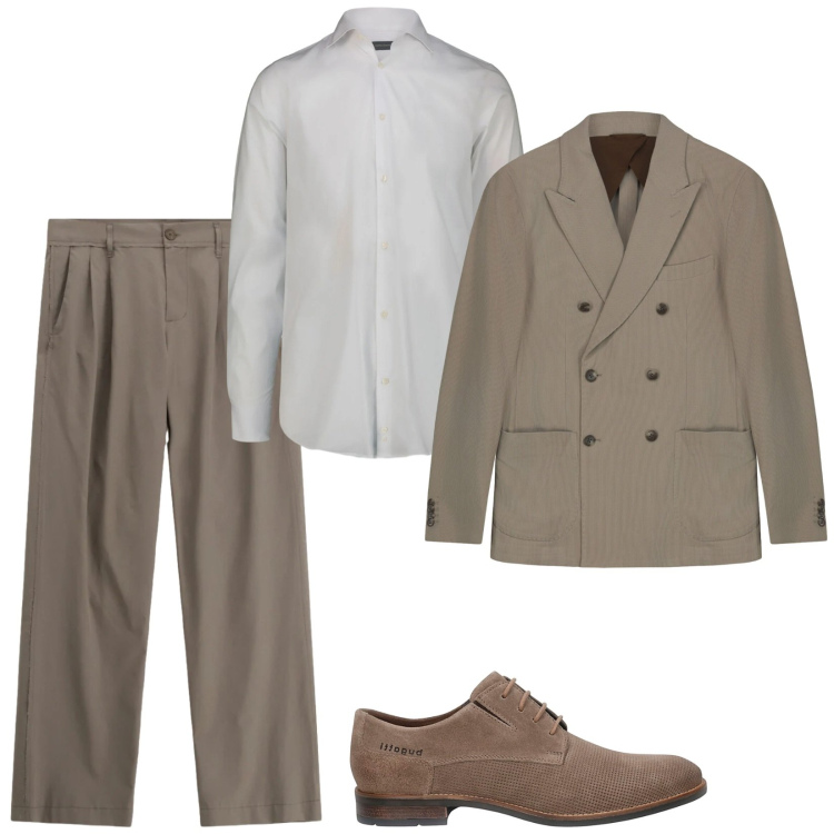 Outfit uomo - Total look #2338391. Stile Business/Elegante per Ufficio. Abbinamento con pantaloni, scarpe stringate, giacche, camicie.