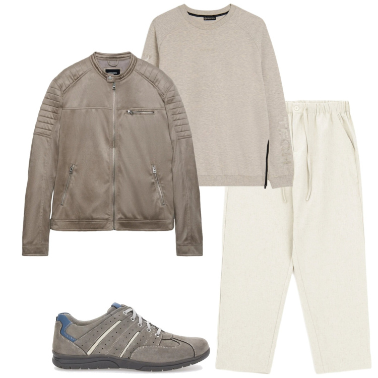 Outfit uomo - Febbraio. Stile Casual per Tutti i giorni. Abbinamento con pantaloni, giacche, felpe, scarpe stringate.