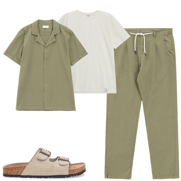 Outfit uomo - Imperial. Stile Casual per Tutti i giorni. Abbinamento con pantaloni, camicie a manica corta, t-shirt, sandali.
