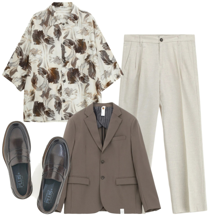 Outfit uomo - City. Stile Trendy per Tutti i giorni. Abbinamento con camicie a manica corta, giacche, pantaloni, scarpe stringate.