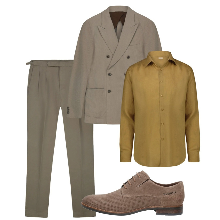 Outfit uomo - Febbraio. Stile Casual per Tutti i giorni. Abbinamento con camicie, scarpe stringate, giacche, pantaloni.