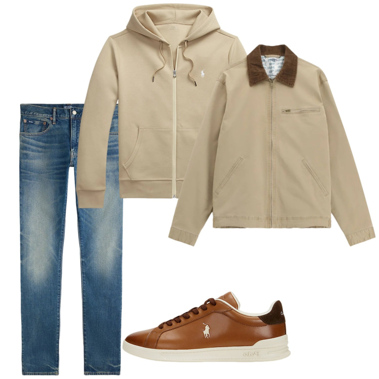 Outfit uomo - Febbraio. Stile Casual per Tutti i giorni. Abbinamento con cappotti, sneakers, jeans, felpe.