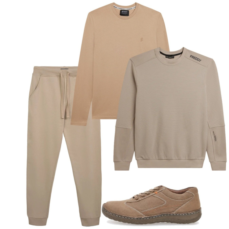 Outfit uomo - Febbraio. Stile Casual per Tutti i giorni. Abbinamento con pantaloni, felpe, t-shirt, sneakers.
