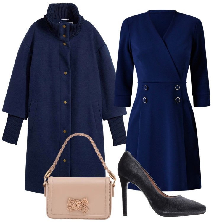 Outfit donna - Formale. Stile Bon Ton per Ufficio. Abbinamento con décolleté, cappotti, pochette, vestiti corti.