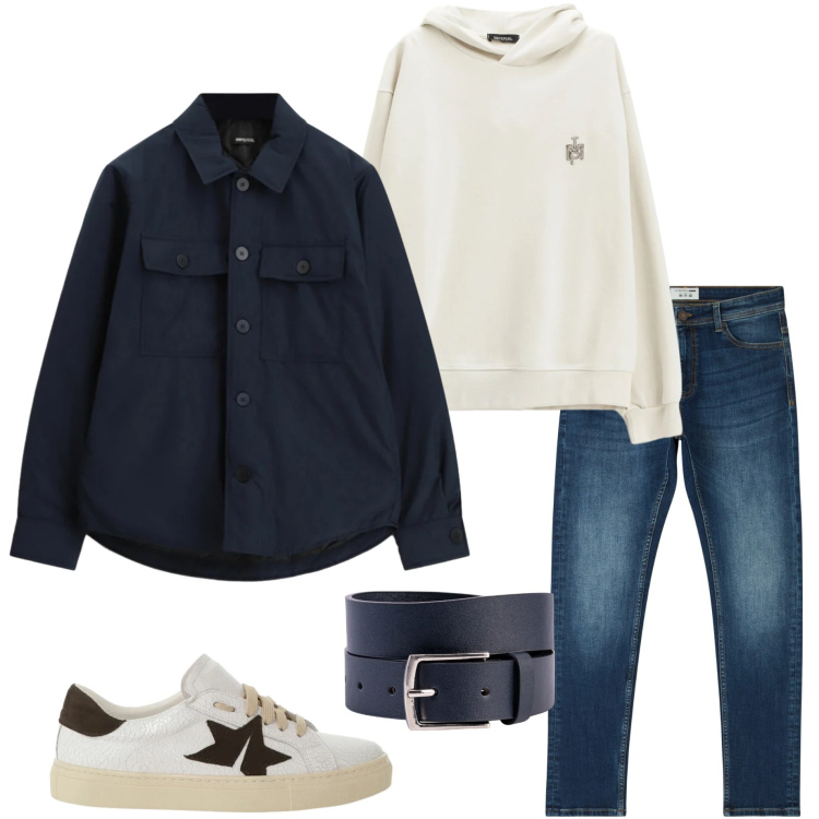 Outfit uomo - Tessuti che scaldano. Stile Urban per Tutti i giorni. Abbinamento con jeans skinny, felpe con cappuccio, cappotti, sneakers, cinture.