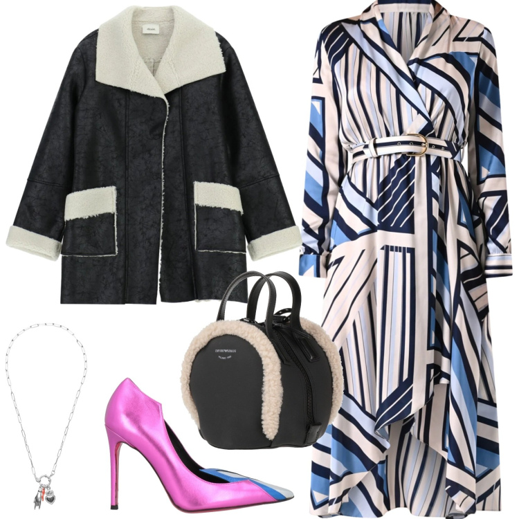 Outfit donna - Total look #2338862. Stile Urban per Tutti i giorni. Abbinamento con zaini, décolleté, cappotti, ciondoli, vestiti.