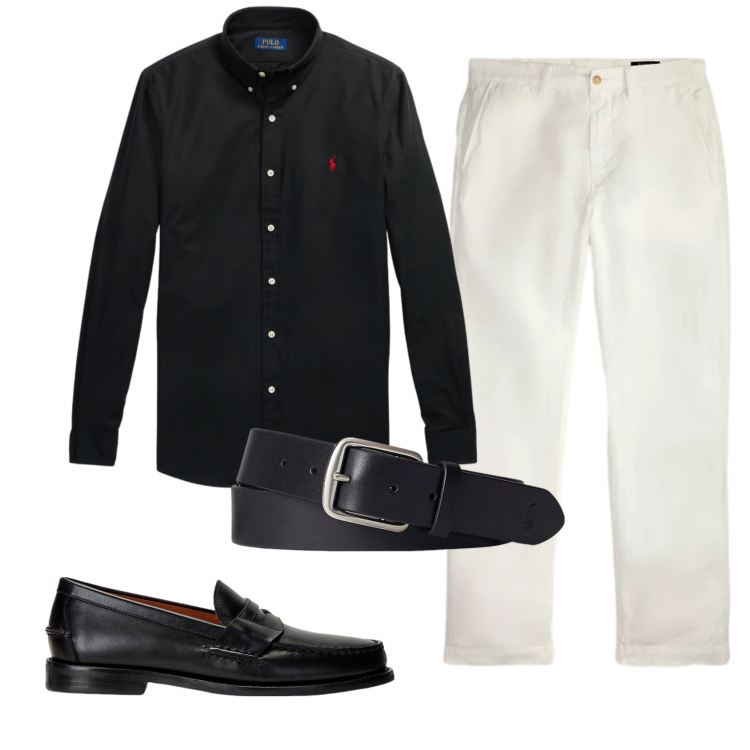 Outfit uomo - Total look #2338989. Stile Business/Elegante per Serata speciale. Abbinamento con scarpe stringate, cinture, pantaloni, camicie.