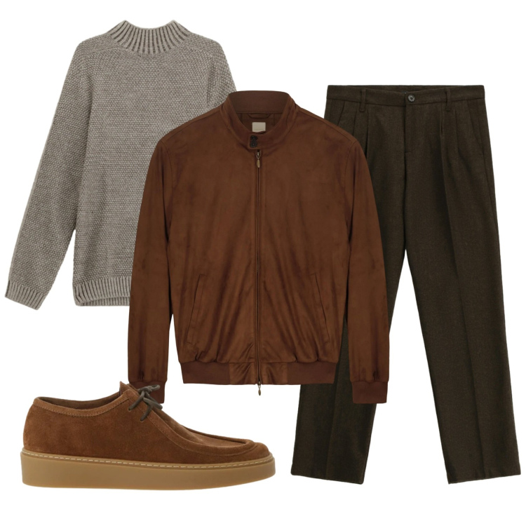 Outfit uomo - Total look #2339002. Stile Business/Elegante per Ufficio. Abbinamento con maglieria, pantaloni, scarpe stringate, giacche.