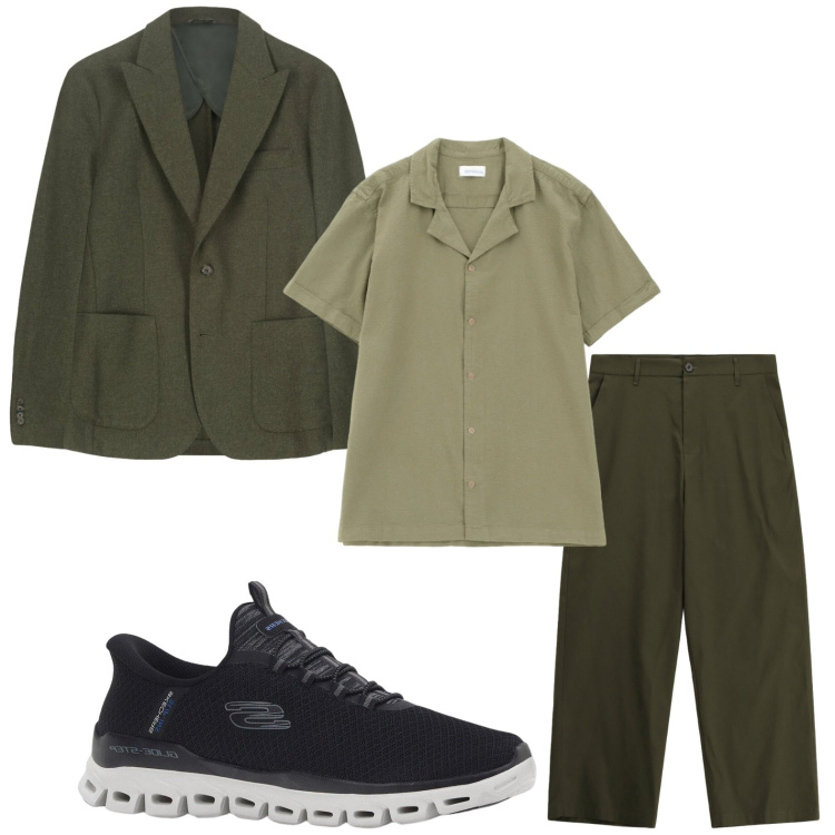 Outfit uomo - Il fascino del total look. Stile Casual per Tutti i giorni. Abbinamento con sneakers, pantaloni, camicie a manica corta, giacche.