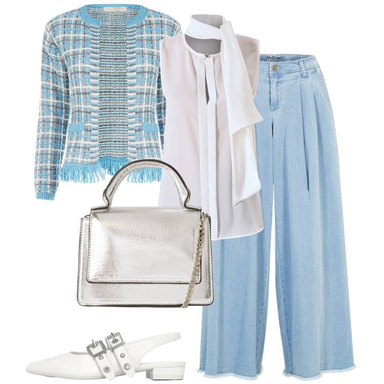 Outfit donna - Febbraio in tonalità soft. Stile Bon Ton per Tutti i giorni. Abbinamento con gonne, borse a tracolla, ballerine, top, blazer.