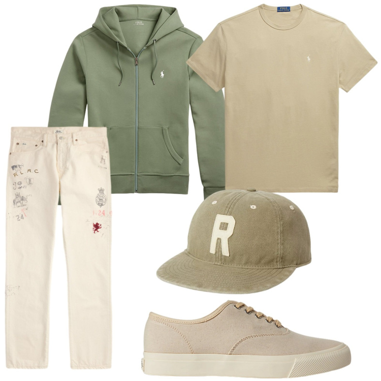 Outfit uomo - Sportivo. Stile Trendy per Tutti i giorni. Abbinamento con sneakers, t-shirt, cappelli, jeans dritti, felpe.