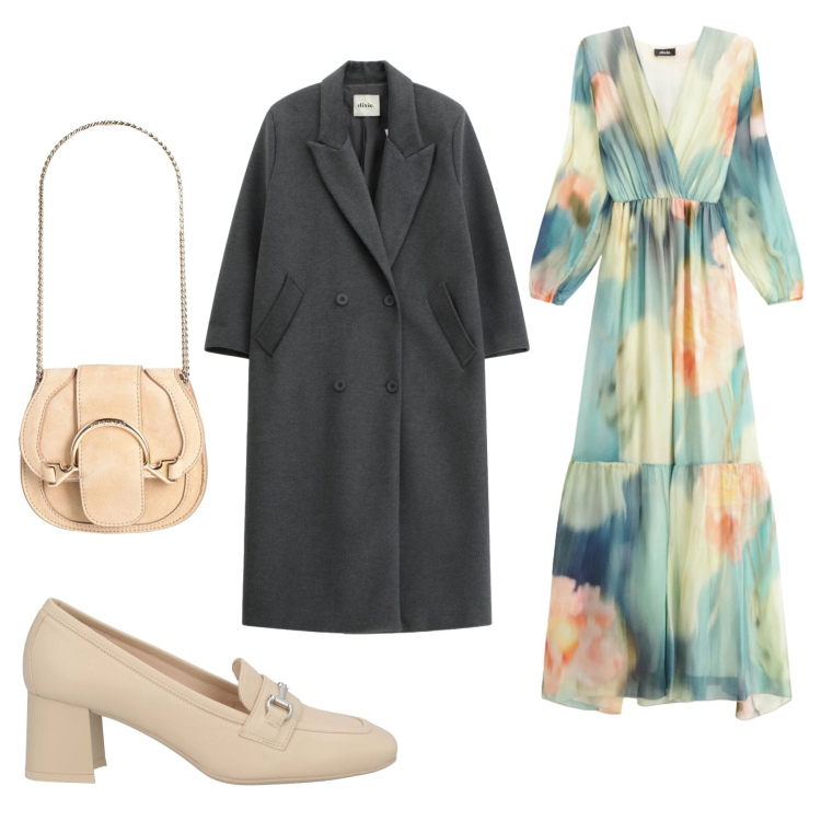 Outfit donna - Total look #2340214. Stile Glamour per Tutti i giorni. Abbinamento con marsupi, mocassini, cappotti, vestiti lunghi.