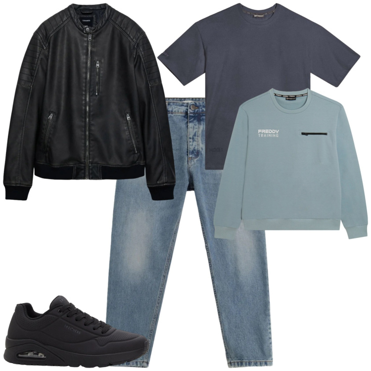 Outfit uomo - Urban ogni giorno. Stile Urban per Tutti i giorni. Abbinamento con sneakers, jeans, giacche, felpe, t-shirt.