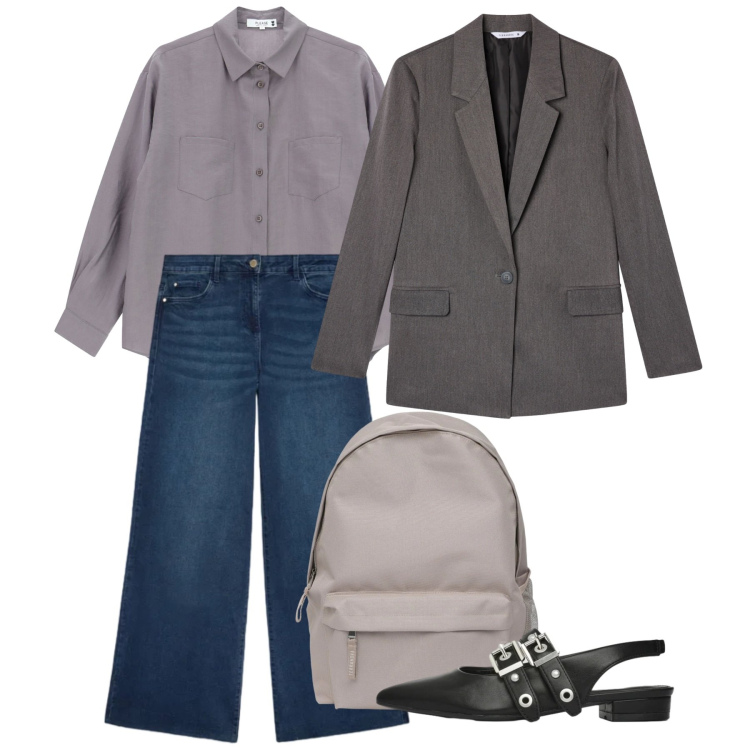 Outfit donna - Jeans in ufficio - @laurafo. Stile Bon Ton per Ufficio. Abbinamento con zaini, ballerine, blazer, jeans, camicie.