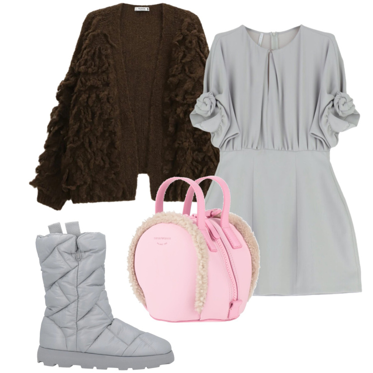 Outfit donna - Total look #2341049. Stile Casual chic per Tutti i giorni. Abbinamento con zaini, stivaletti, vestiti corti, cardigans.