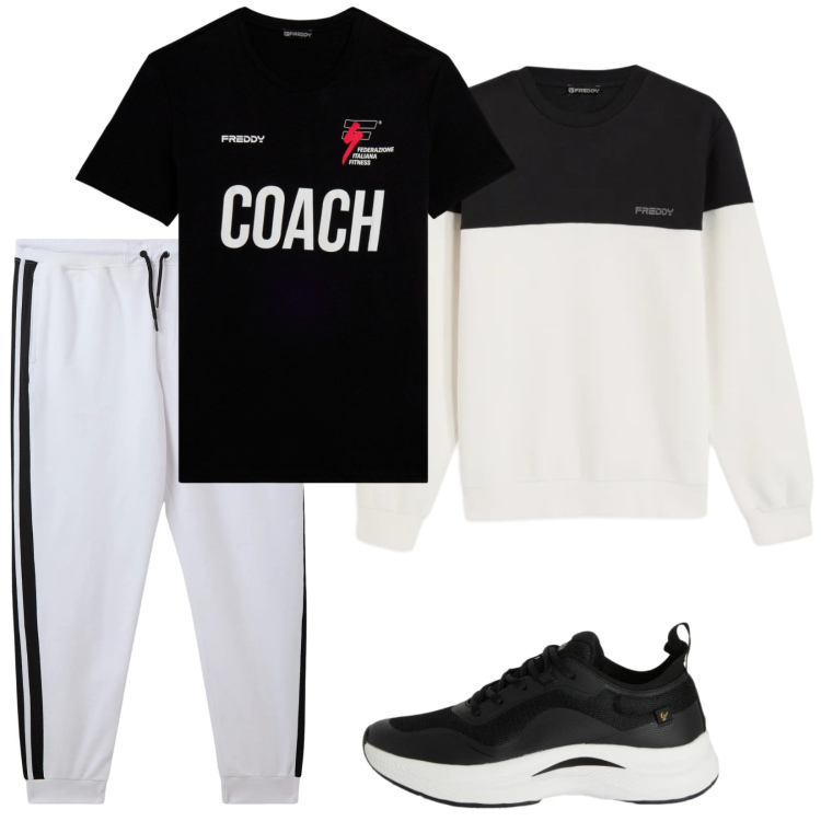 Outfit uomo - Coach. Stile Casual per Sport. Abbinamento con pantaloni, t-shirt, sneakers, felpe.