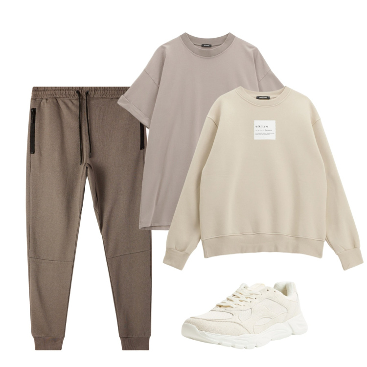 Outfit uomo - Febbraio sporty. Stile Urban per Sport. Abbinamento con felpe, t-shirt, pantaloni sportivi, sneakers.