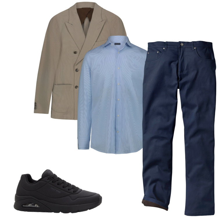 Outfit uomo - Total look #2341735. Stile Urban per Tutti i giorni. Abbinamento con pantaloni, sneakers, giacche, camicie.