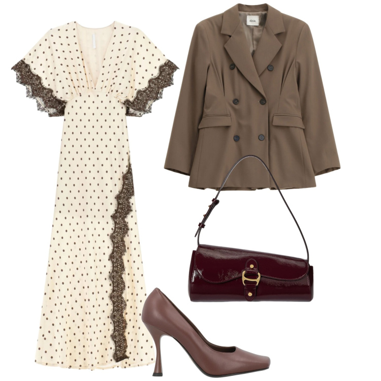 Outfit donna - Total look #2341768. Stile Glamour per Serata fuori. Abbinamento con décolleté, vestiti lunghi, blazer, borse a spalla.