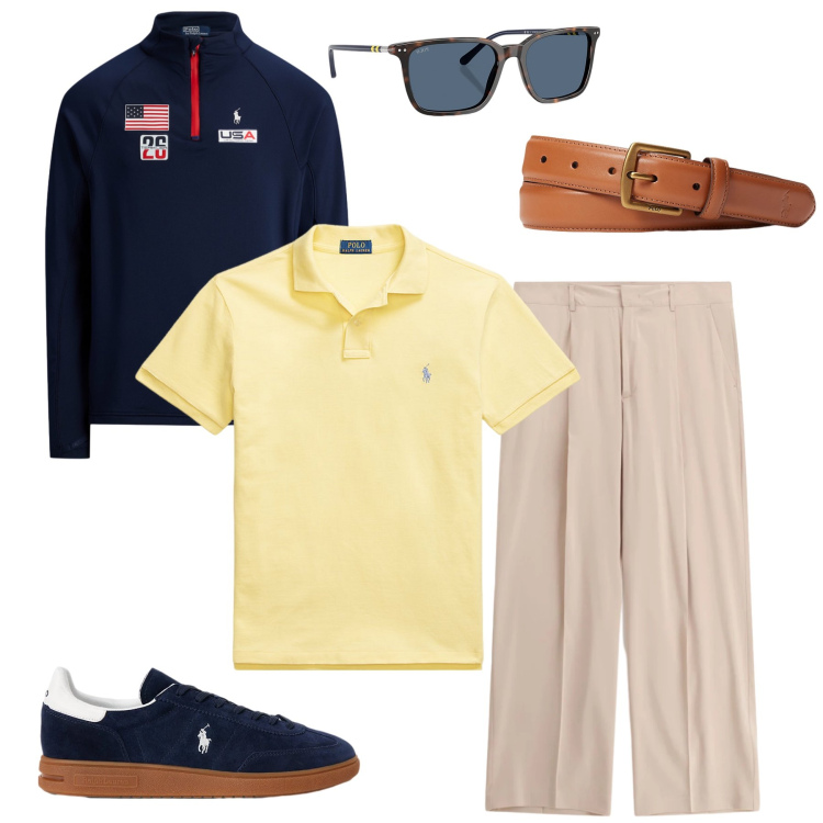 Outfit uomo - Citrus Sport. Stile Urban per Tutti i giorni. Abbinamento con pantaloni, cinture, occhiali da sole, polo, sneakers, pullovers.