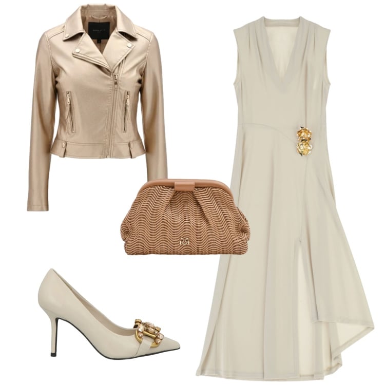 Outfit donna - Glamour serata evento speciale. Stile Glamour per Serata fuori. Abbinamento con décolleté, vestiti midi/longuette, giacche, pochette.