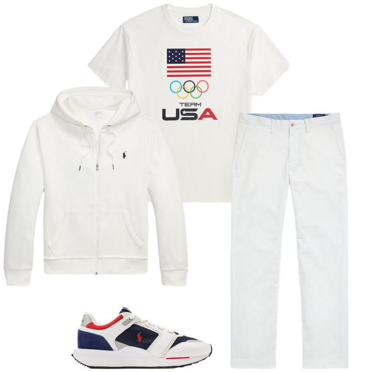 Outfit uomo - Total look #2341939. Stile Trendy per Tutti i giorni. Abbinamento con pantaloni, sneakers, t-shirt, felpe.