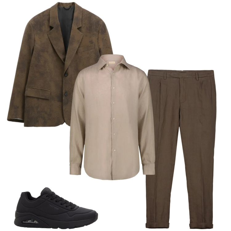 Outfit uomo - Total look #2342247. Stile Urban per Serata speciale. Abbinamento con sneakers, giacche, camicie, pantaloni.