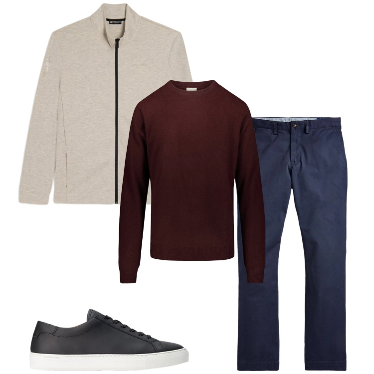 Outfit uomo - Total look #2342260. Stile Casual per Tutti i giorni. Abbinamento con felpe, pantaloni, sneakers, maglieria.