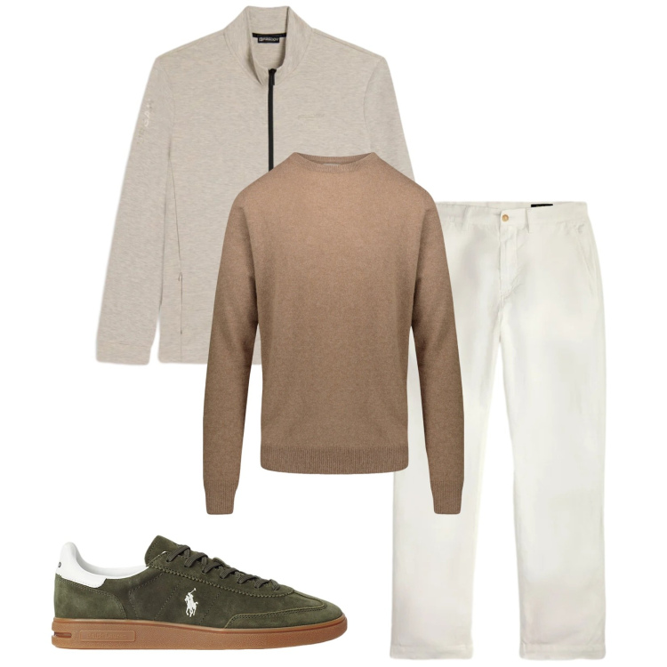 Outfit uomo - Total look #2342347. Stile Trendy per Tutti i giorni. Abbinamento con felpe, sneakers, pantaloni, maglieria.