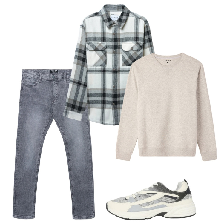 Outfit uomo - Febbraio. Stile Casual per Tutti i giorni. Abbinamento con felpe, cappotti, sneakers, jeans skinny.