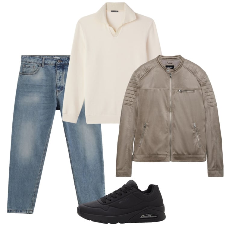 Outfit uomo - Febbraio. Stile Casual per Tutti i giorni. Abbinamento con sneakers, jeans, giacche, felpe.