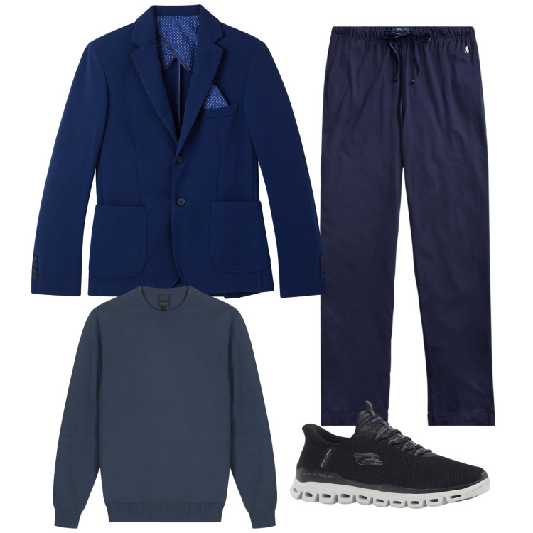 Outfit uomo - Moda monocolore. Stile Urban per Tutti i giorni. Abbinamento con sneakers, giacche, pantaloni, maglieria.
