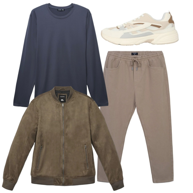Outfit uomo - City. Stile Casual per Tutti i giorni. Abbinamento con pantaloni, giacche, sneakers, t-shirt.