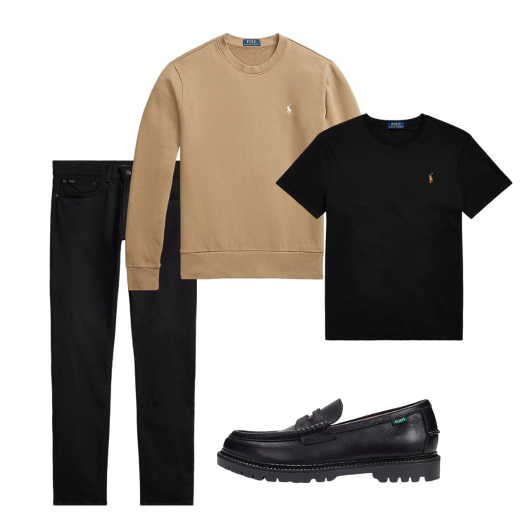 Outfit uomo - Febbraio. Stile Casual per Tutti i giorni. Abbinamento con jeans, felpe, scarpe stringate, t-shirt.
